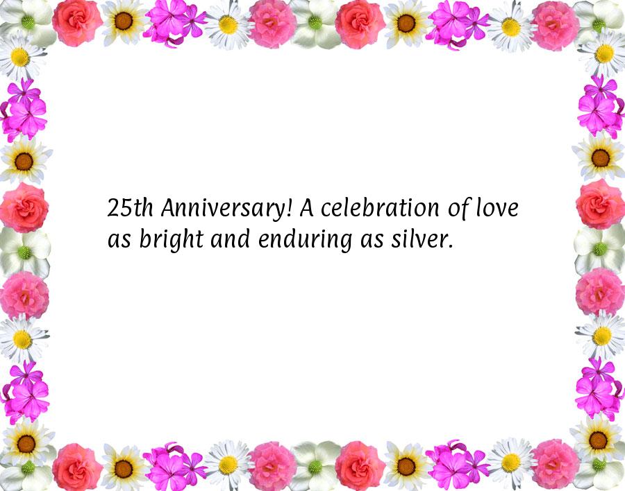 25th anniversary greetings