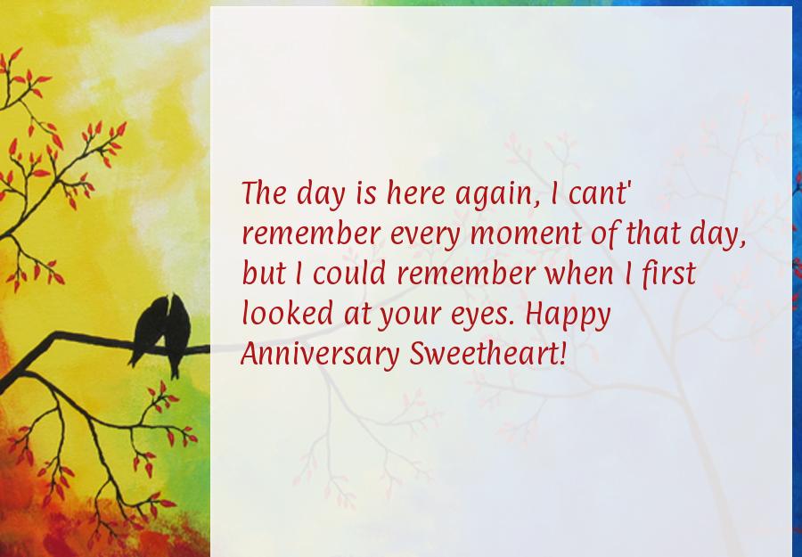 Wedding anniversary wishes to wife from husband